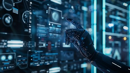 Human interact with AI artificial intelligence virtual assistant chatbot in concept of AI artificial intelligence prompt engineering LLM AI deep learning to use generative AI for work  : Generative AI