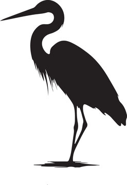 recommend clip art: Beautiful heron bird vector design
