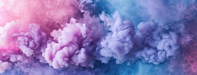 Fototapeta premium Vibrant Pink and Blue Smoke Clouds for Creative Design