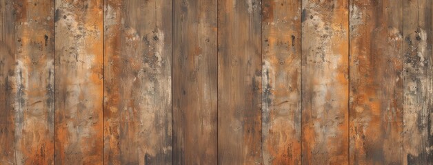 Naklejka premium Rustic Weathered Wooden Plank Texture Background