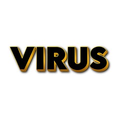 3D Virus text poster art