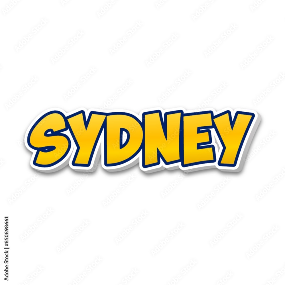 Wall mural 3d sydney text poster art