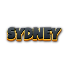 3D Sydney text poster art