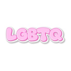 3D LGBTQ text poster art