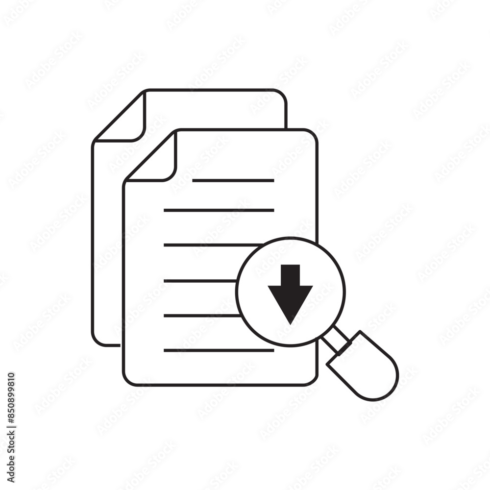 Poster document file download and upload icon. download document symbols. vector