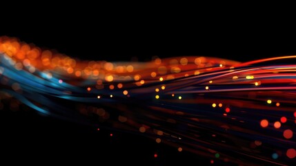 Vibrant Fiber Optics Light Streams