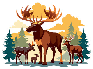 Hyena vector illustration, cute animal vector illustration, Hyena illustration vector, cute Hyena cartoon illustration