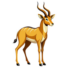 Antelope vector illustration, cute animal vector illustration, Antelope illustration vector, cute Antelope cartoon illustration