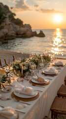 A set wedding table in nature
