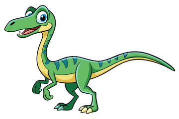 Fototapeta premium Happy Coelophysis dinosaur cartoon vector illustration 