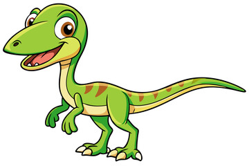 Happy Coelophysis dinosaur cartoon vector illustration 