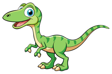 Happy Coelophysis dinosaur cartoon vector illustration 