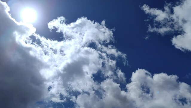 Giant clouds move around the sun
