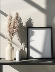 frame mockup on living room