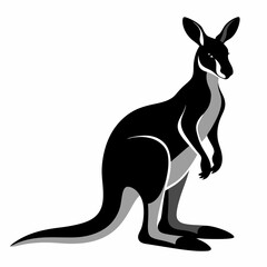 kangaroo silhouette vector illustration