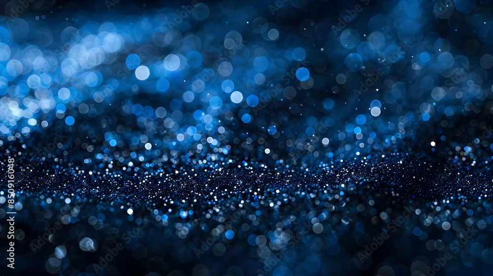 Wall mural abstract background of glittering blue particles animation