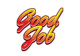 Good job. Text effect in 3D style and good colors