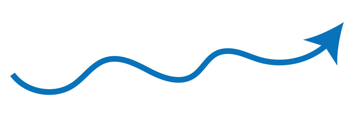 Blue arrow icon on white background. flat style. blue arrow icon for your web site design, logo, app, UI. up arrow symbol. Vector illustration. Eps file 178.