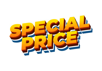 Special price. Text effect in 3D style with good and eye catching colors