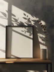 frame mockup on living room