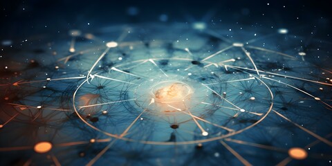 Abstract representation of intersecting timelines creating intricate web of cause and effect. Concept Time Travel, Cause and Effect, Intersecting Timelines, Abstract Representation, Intricate Web