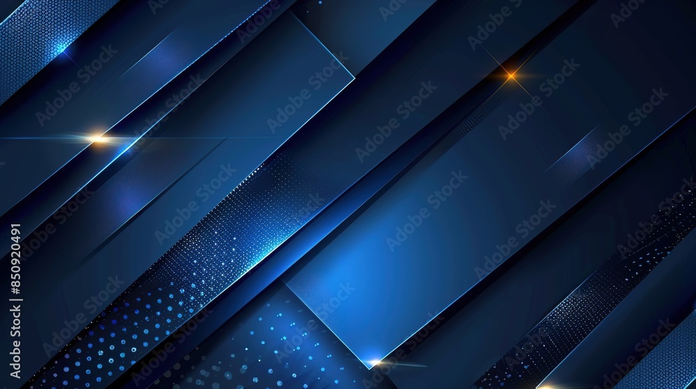 Poster blue background. dark blue abstract background geometry shine and layer element vector for presentat