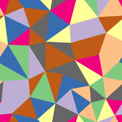 Abstract vector background with compact triangles in a seamless, repeatable pattern. Features an earth-toned spectrum and classy vector tiles.