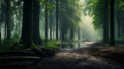 Fototapeta premium morning in the forest