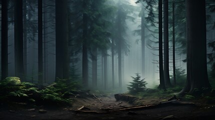 Fototapeta premium fog in the forest