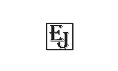 EJ, JE , J , E , Abstract Letters Logo Monogram	