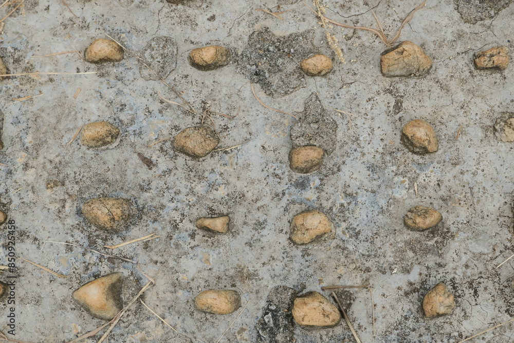 Wall mural wall round stone pebble rock texture background