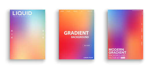 Smooth and blurry colorful gradient mesh background. Modern bright rainbow colors. Easy editable soft colored vector banner template. Premium quality