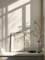 frame mockup on living room