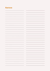 Simple Notes Design Template