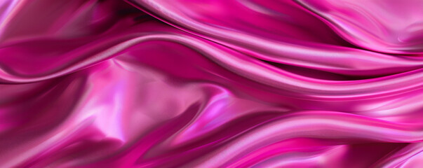 Obraz premium Fabric background with smooth, satin finish in bright fuchsia.