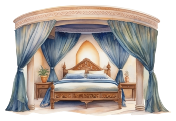 PNG Bedroom furniture curtain architecture.