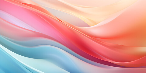 Fototapeta premium Pastel tones abstract gradient waves background 