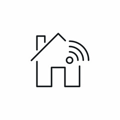 home house with wifi icon