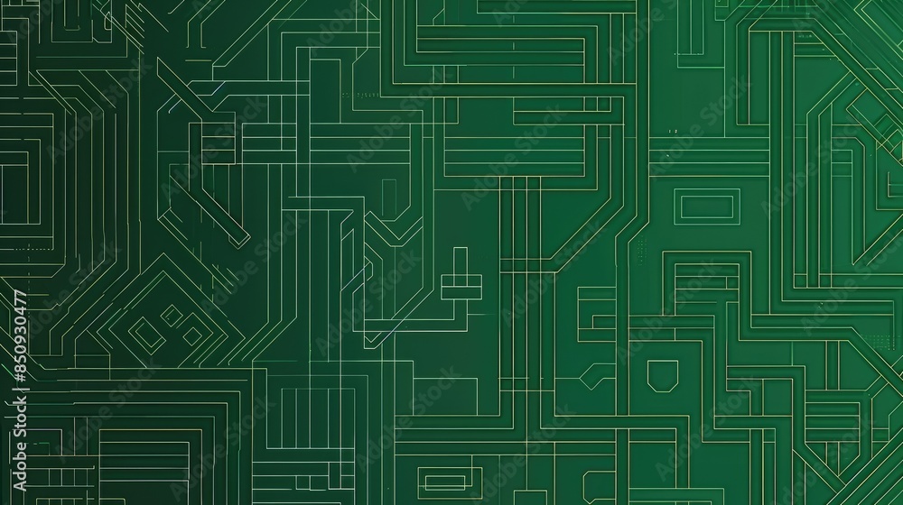 Poster the image is a green background with a gold circuit board pattern.