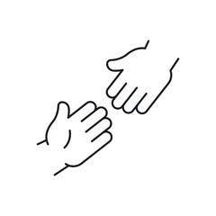 hold a hand support icon