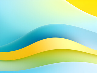 Minimalist abstract summer background with a mix of yellow, blue, and green