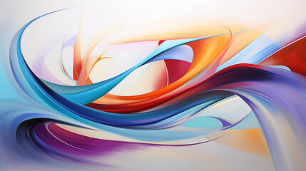 Naklejka premium Abstract Energy Motion, Dynamic Abstract Art. Generative AI