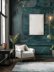 frame mockup on living room