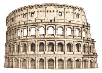 PNG Coliseum sketch architecture building.