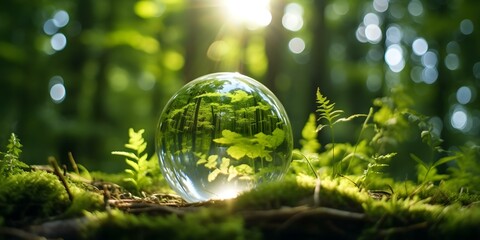 Nature connects us to a healthy environment through fresh air and greenery. Concept Nature, Environment, Fresh Air, Greenery, Health