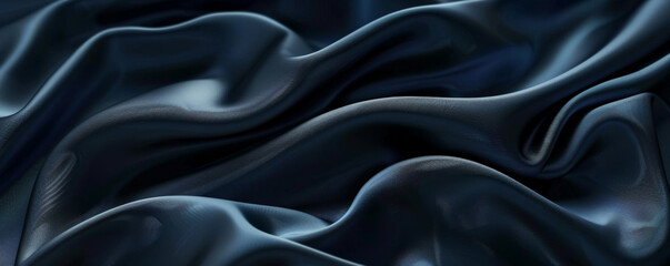 Obraz premium Fabric background with smooth, velvet texture in midnight blue.