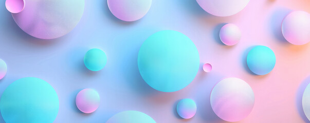 Geometric background with smooth, pastel gradient circles.