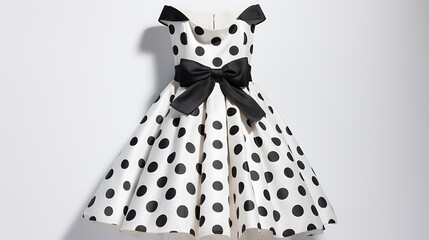 black and white  circle dress