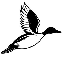 Pintail Duck flying  vector illustration svg file