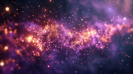 Ethereal Cosmic Nebula with Vibrant Starfield and Nebulous Clouds